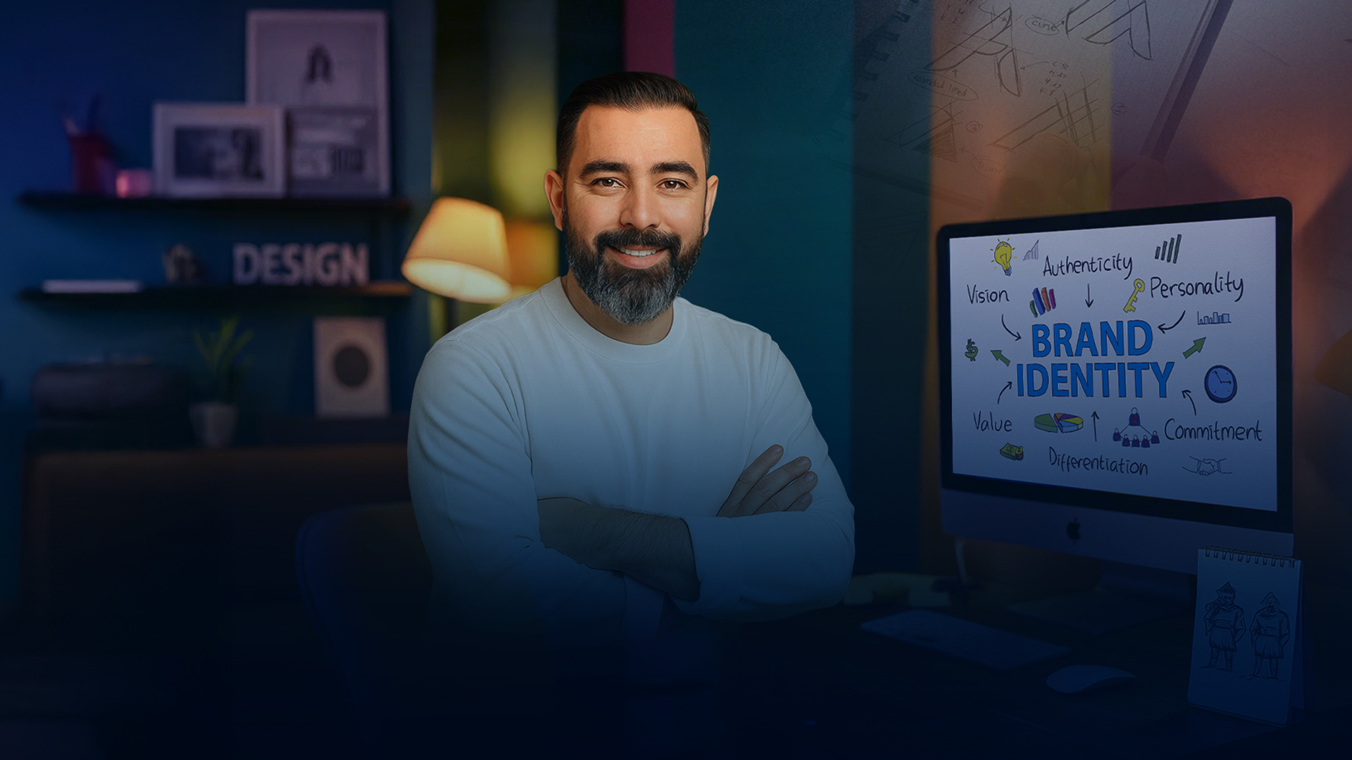 بورتريه يوسف بدر — مدرب تصميم جرافيكي